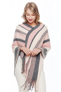 MULTI STRIPE PONCHO-BAAP2003