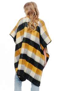 GINGHAM MULTI COLOR RUANA-BAAP2040