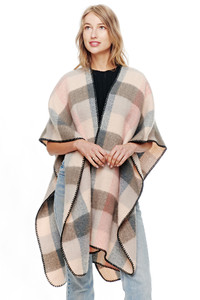 GINGHAM MULTI COLOR RUANA-BAAP2040