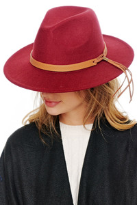 FELT SOLID FEDORA HAT-BHAT2025