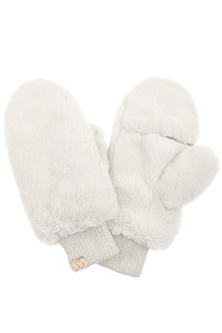 C.C Faux Fur Convertible Mitten Glove for Kids
