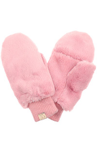 C.C Faux Fur Convertible Mitten Glove for Kids
