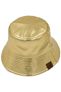 C.C VEGAN LEATHER BUCKET HAT-BK-4038