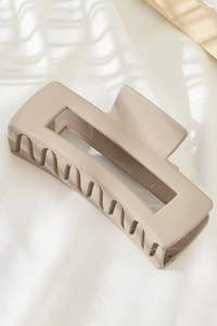 SOLID COLOR RECTANGLE SHAPED HAIR CLAW-CHW178