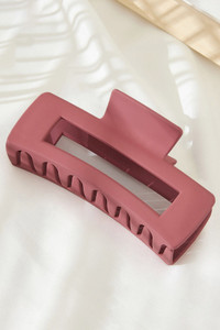 SOLID COLOR RECTANGLE SHAPED HAIR CLAW-CHW178