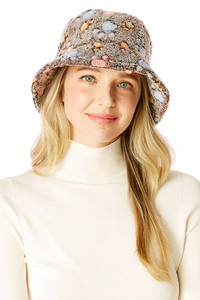 ANIMAL PAWS FAUX FUR BUCKET HAT-LOH204