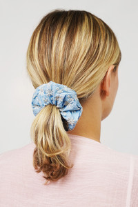 Flower Embroidery Hair Scrunchie-EHR10548 (3pc)