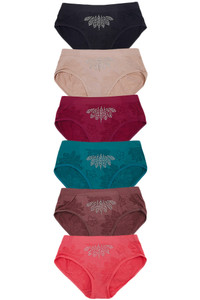 Flower Pattern and Rhinestone Panty-SLBP779 (12pc)