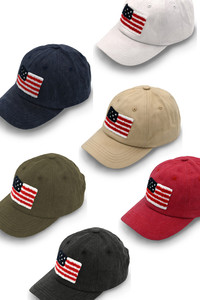 C.C American Flag Chenille Patch Baseball Cap-BAB-8002