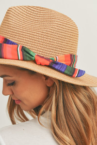 Serape Band Panama Hat-MH0092