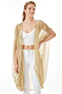 Sheer Crinkle Cover Up-LOF803