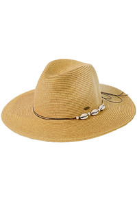 C.C Shell and Pearl Trim Band Panama Sunhat-STH-01