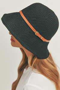 Crochet Pattern Bucket Band Trim Hat-MH0099