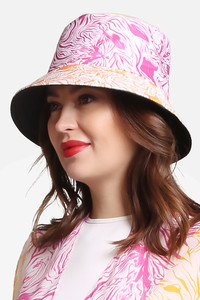 Wavy Mixed Print Bucket Hat-JH312