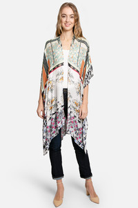 Floral and Geometric Pattern Summer Cover Up