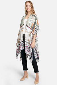 Floral and Geometric Pattern Summer Cover Up