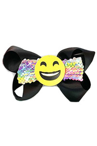 Smile and Sequins Hair Bow-EKD6858A (12pc)