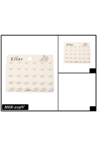 Ivory Multi Size Earring-MER219IV (12pc)