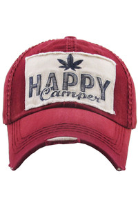 HAPPY CAMPER Leaf Baseball Cap-KBVT-700