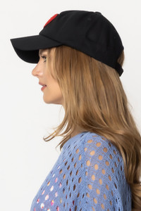 Heart Applique Baseball Cap-YHC310158