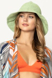 Solid Straw Bucket Hat-YHU310092