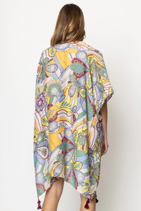 Paisley Print Tassel Kimono
