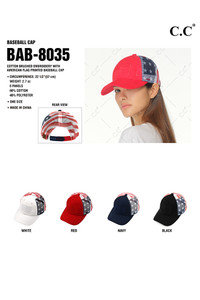C.C American Flag Baseball Cap-BAB-8035