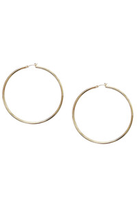 14K Gold Dipped Pin Catch Hoop-SJE310001