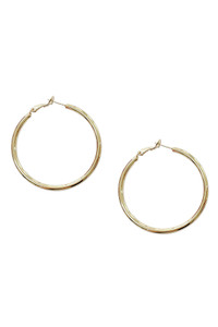 14K Gold Dipped Omega Closure Hoop-SJE310002