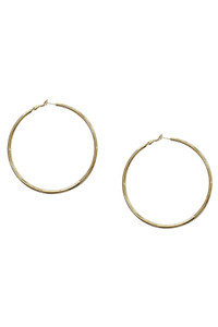 14K Gold Dipped Omega Closure Hoop-SJE310002