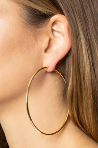 14K Gold Dipped Omega Closure Hoop-SJE310002