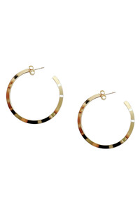14K Gold Dipped Post Hoop-SJE310003