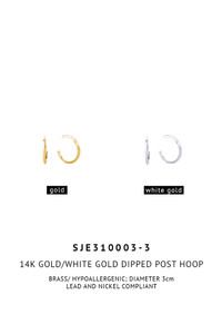 14K Gold Dipped Post Hoop-SJE310003