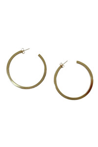 14K Metal Post Hoop-SJE310004