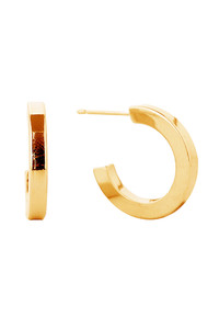 14K Metal Post Hoop-SJE310004