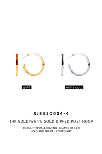 14K Metal Post Hoop-SJE310004
