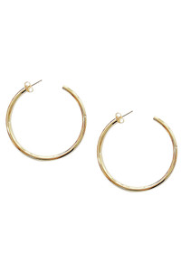 14K Metal Post Hoop-SJE310005