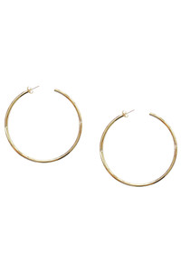 14K Metal Post Hoop-SJE310005