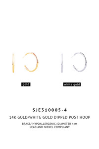14K Metal Post Hoop-SJE310005