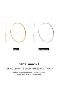14K Metal Post Hoop-SJE310005