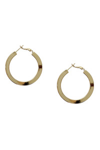 14K Gold Metal Omega Closure Hoop-SJE310007