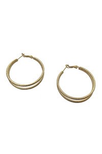 14K Gold Dipped Omega Closure Hoop-SJE310008