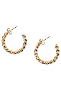 14K Metal Post Hoop-SJE310010