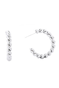 14K Metal Post Hoop-SJE310010