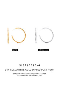 14K Metal Post Hoop-SJE310010