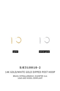 14K Metal Post Hoop-SJE310010