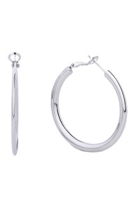 14K Gold Metal Omega Closure Hoop-SJE310011