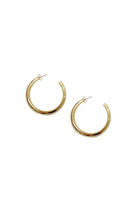 14K Metal Post Hoop-SJE310013
