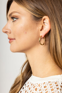 14K Metal Omega Closure Hoop-SJE310014