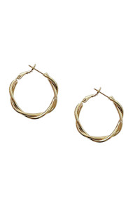 14K Metal Omega Closure Hoop-SJE310014